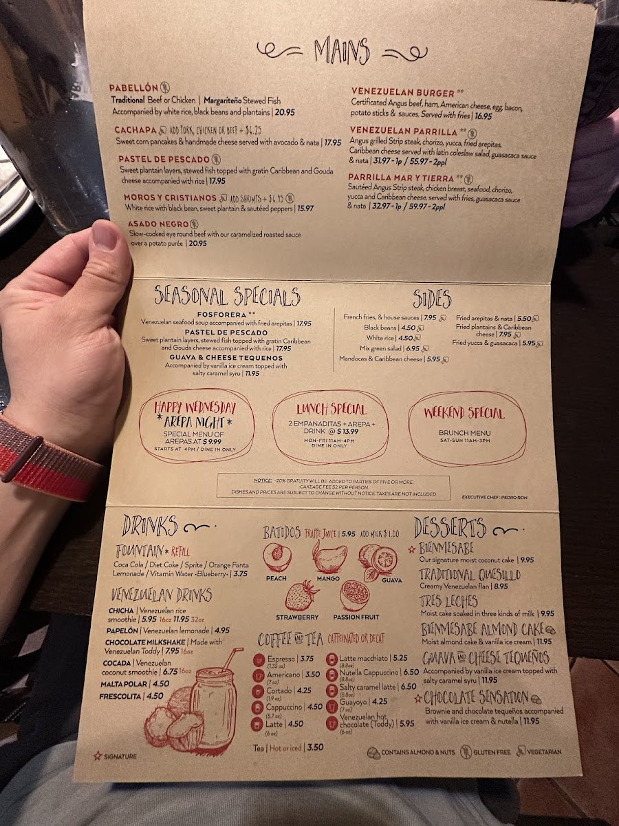 BienMeSabe Venezuelan Cafe & Restaurant Menu - Image 2