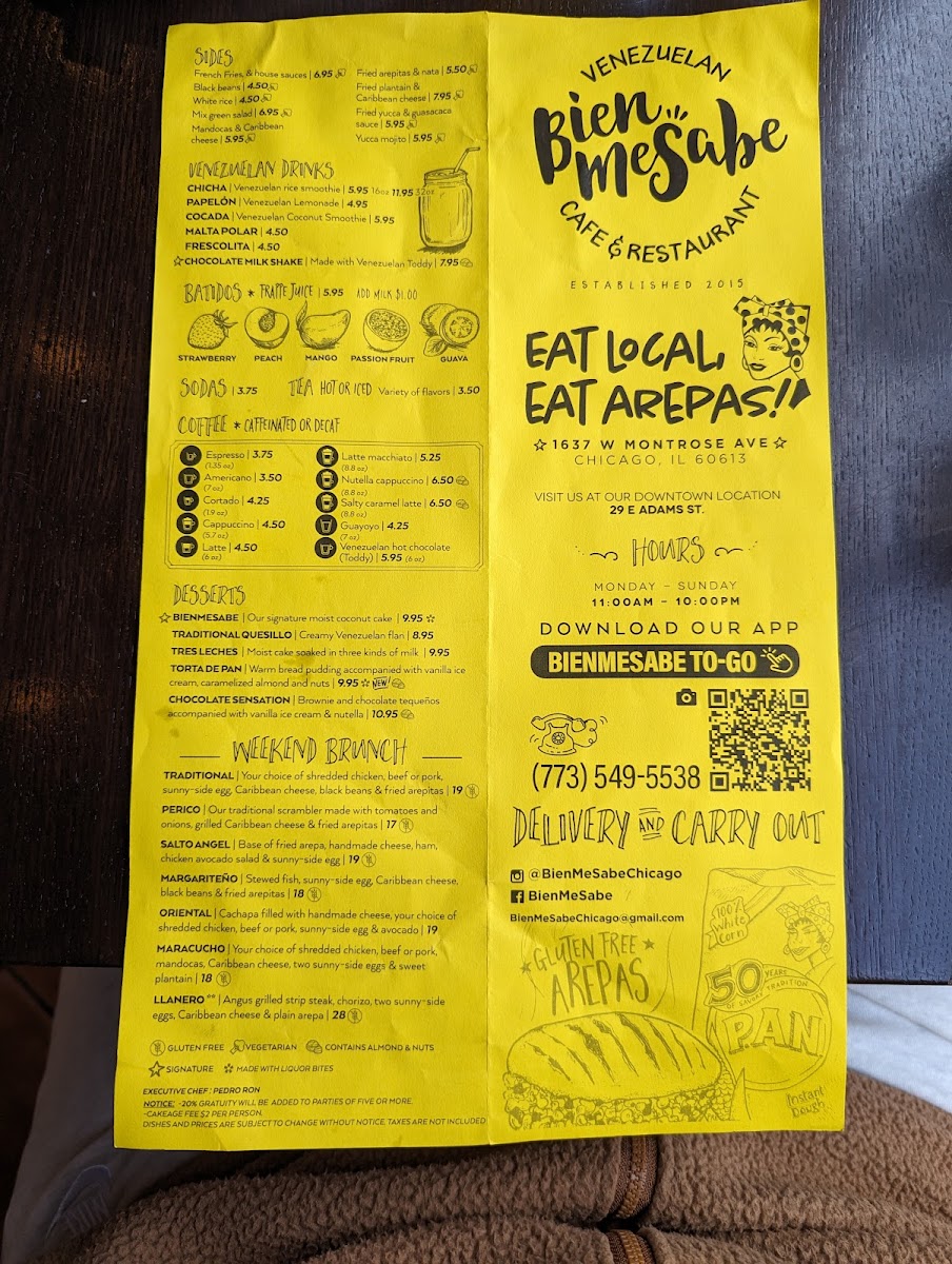 BienMeSabe Venezuelan Cafe & Restaurant Menu - Image 6